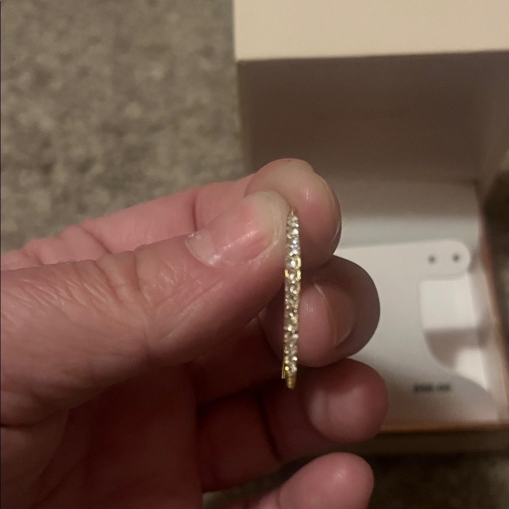 Elegant Gold and Crystal  Earrings (with backs) $50 retail years ago. - Picture 2 of 8